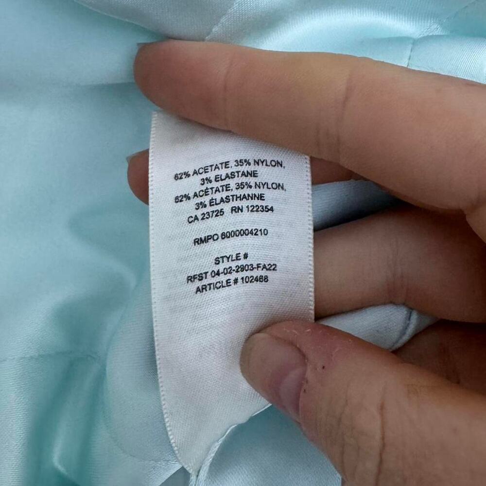 Aritzia wilfred blue satin crop top - Picture 8 of 8